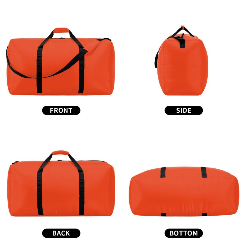 iFARADAY Extra Large Duffel Bag 105L Lightweight Luggage for Travel-Orange - Image 2